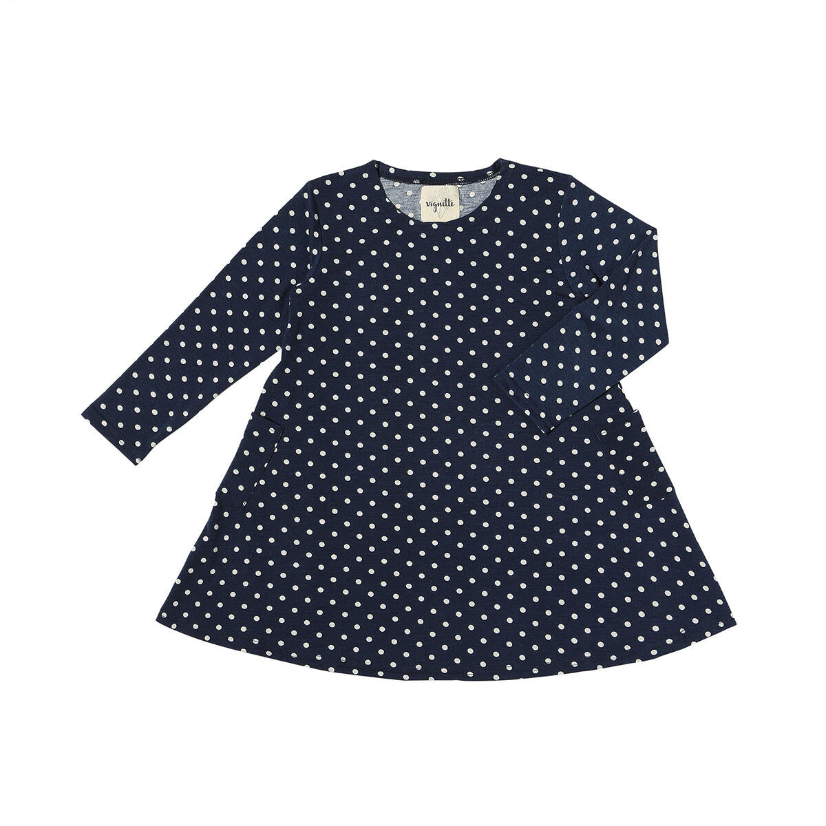 VIGNETTE NAVY DRESS WITH POCKETS