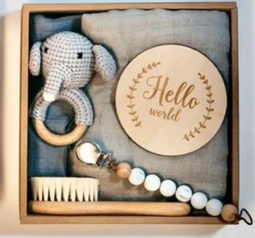 6 PC BABY GIFT SET WITH BRUSH
