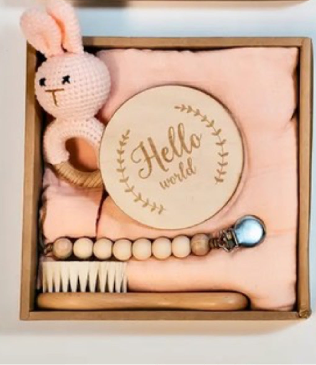 6 PC BABY GIFT SET WITH BRUSH