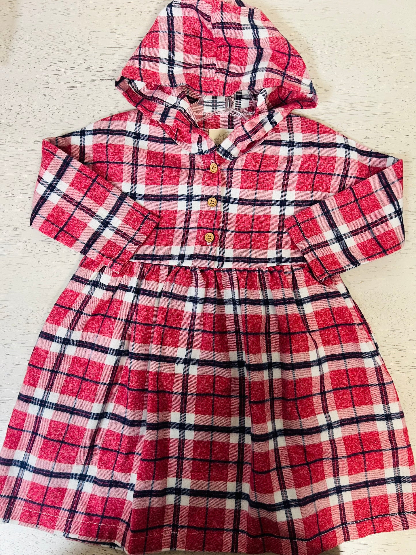 VIGNETTE JERSEY DRESS W HOOD