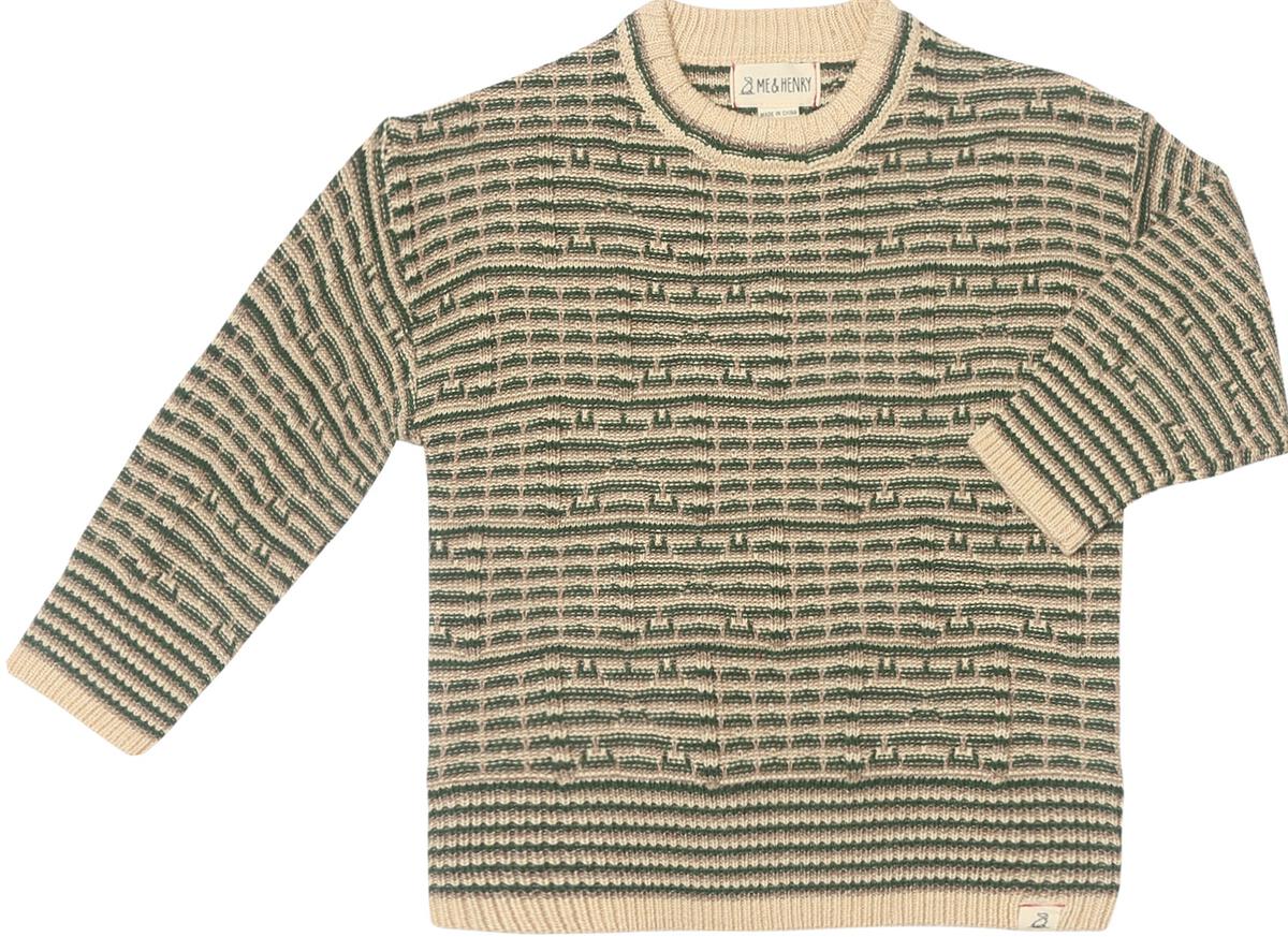 MH GREEN & CREAM SWEATER
