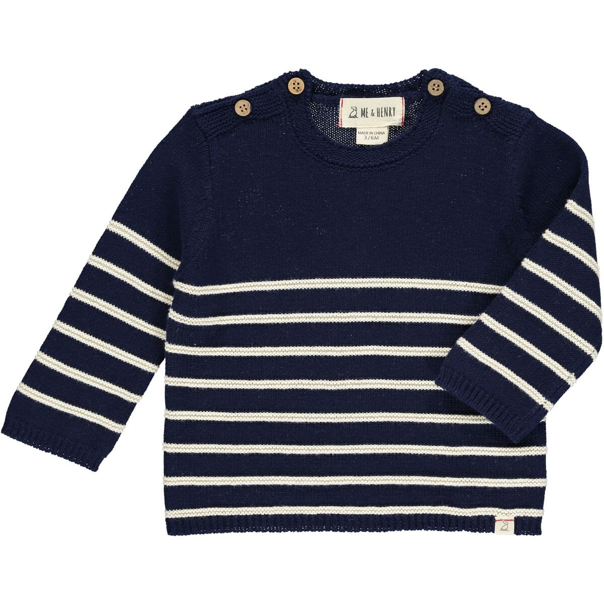 MH NAVY/CREAM SPRING SWEATER