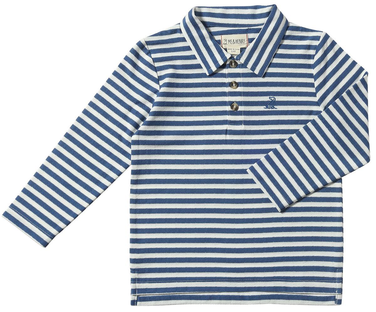 ME & HENRU NAVY & WHITE POLO