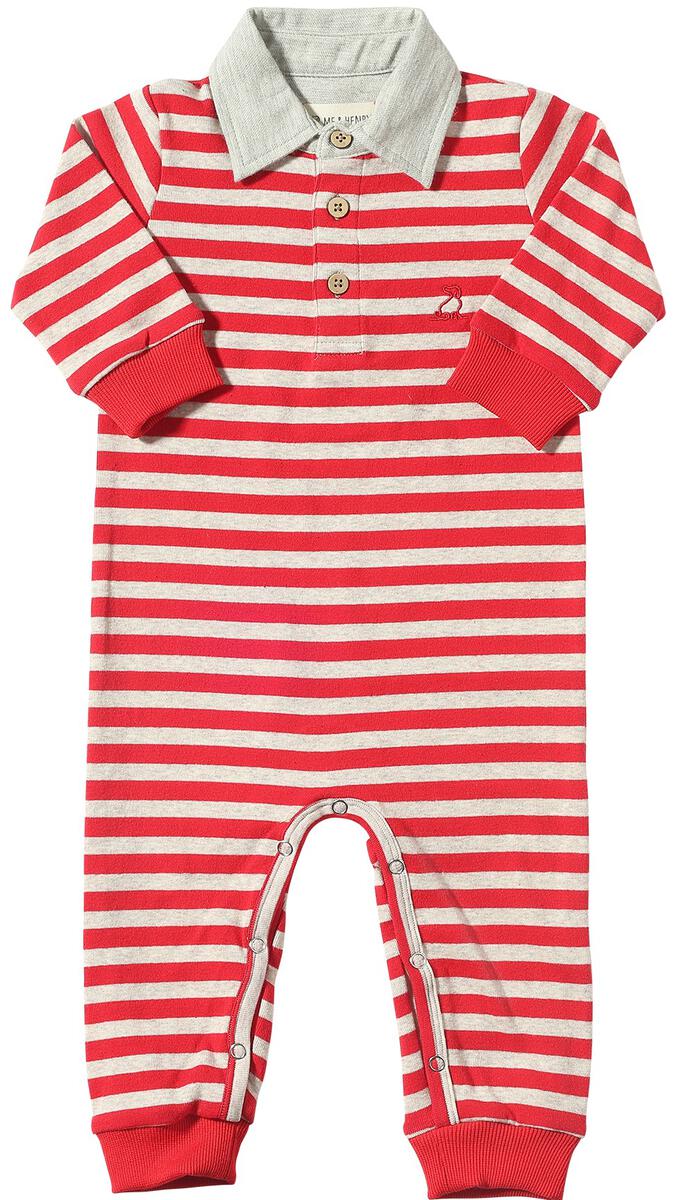 ME & HENRY STRIPPED ROMPER