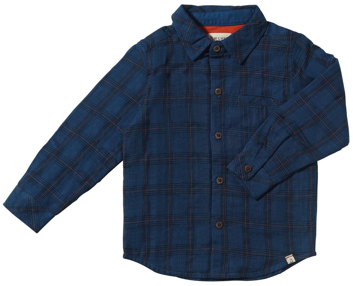 ME & HENRY ROYAL & BLACK BUTTON DOWN