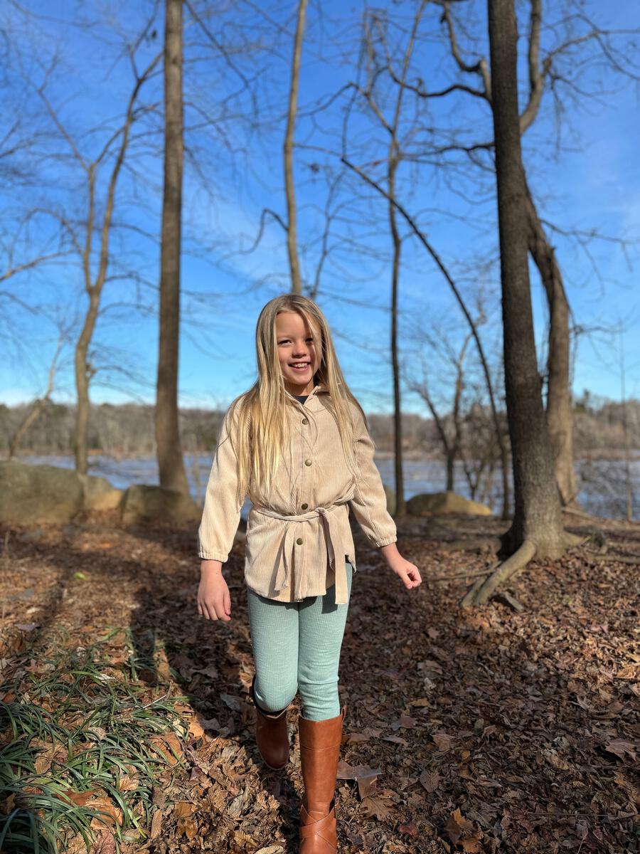 VIGNETTE OATMEAL CORD DRESS / TOP