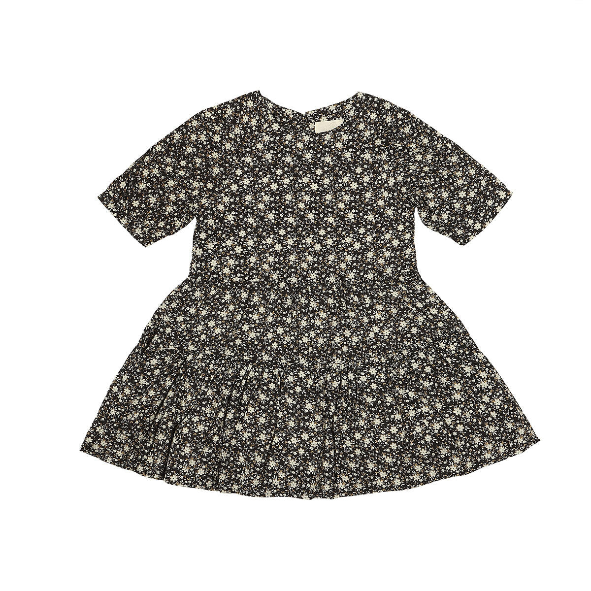 VIGNETTE BLACK FLORAL DRESS