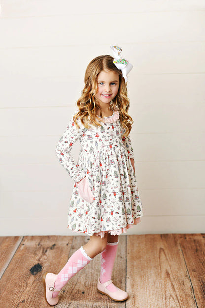 SB NUTCRACKER EYELET TRIM PCK DRESS