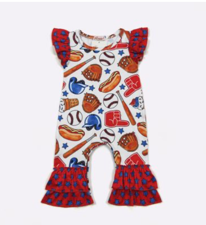 CLOVER COTTAGE BALL PARK ROMPER