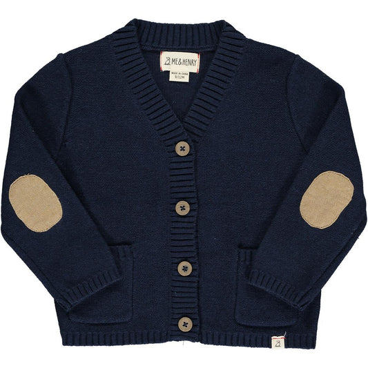 MH NAVY CARDIGAN WITH PATCH