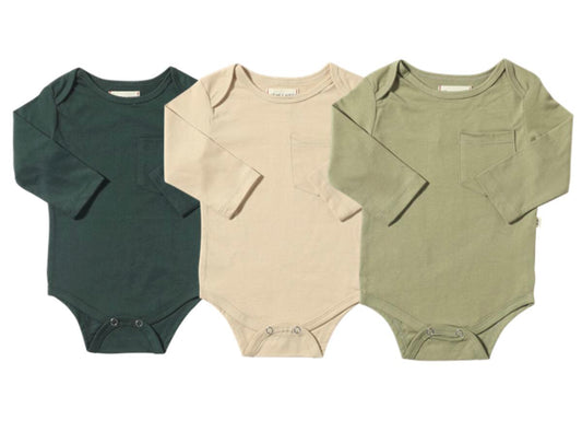 ME & HENRY GREEN 3 PC ONESIE