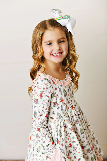 SB NUTCRACKER EYELET TRIM PCK DRESS
