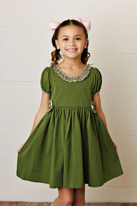 SWOON BABY GREEN TAB DRESS