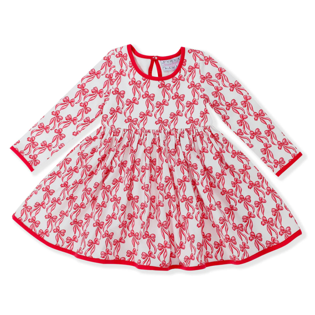 SERND RED RIBBON DRESS