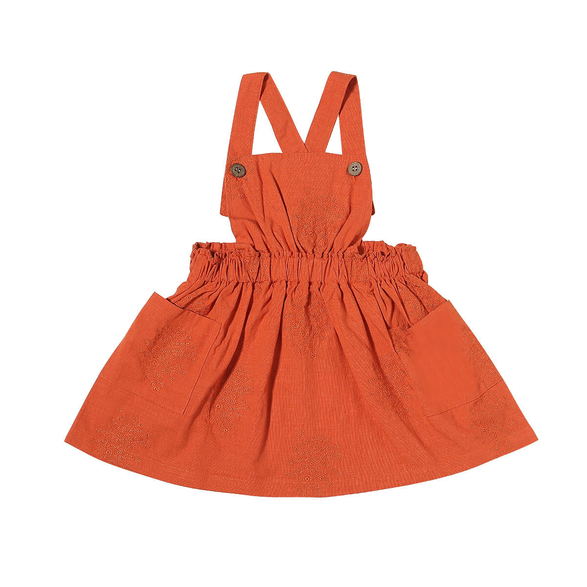 VIGNETTE CORAL ROMPER DRESS